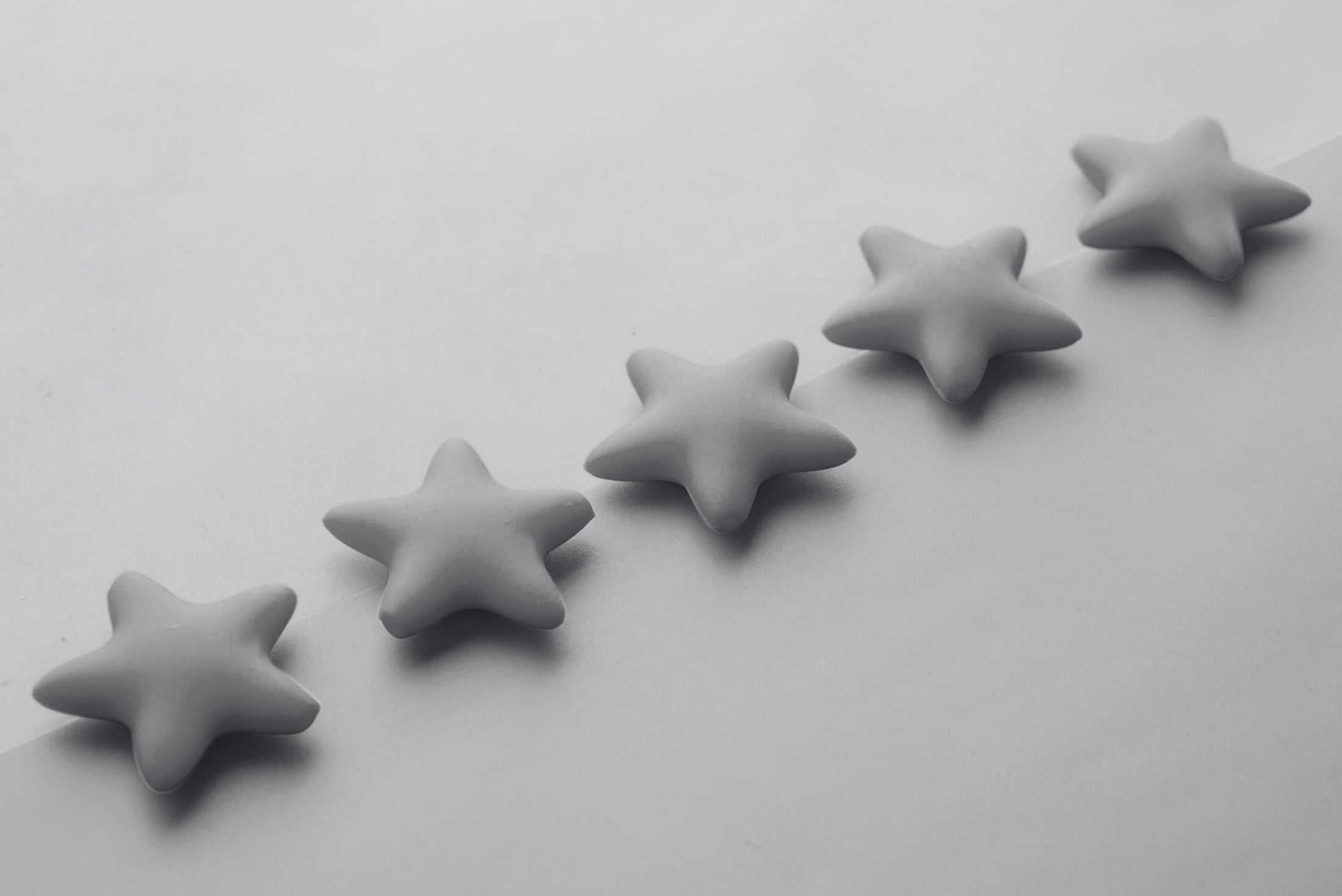 Star rating concept representing brand trust and value