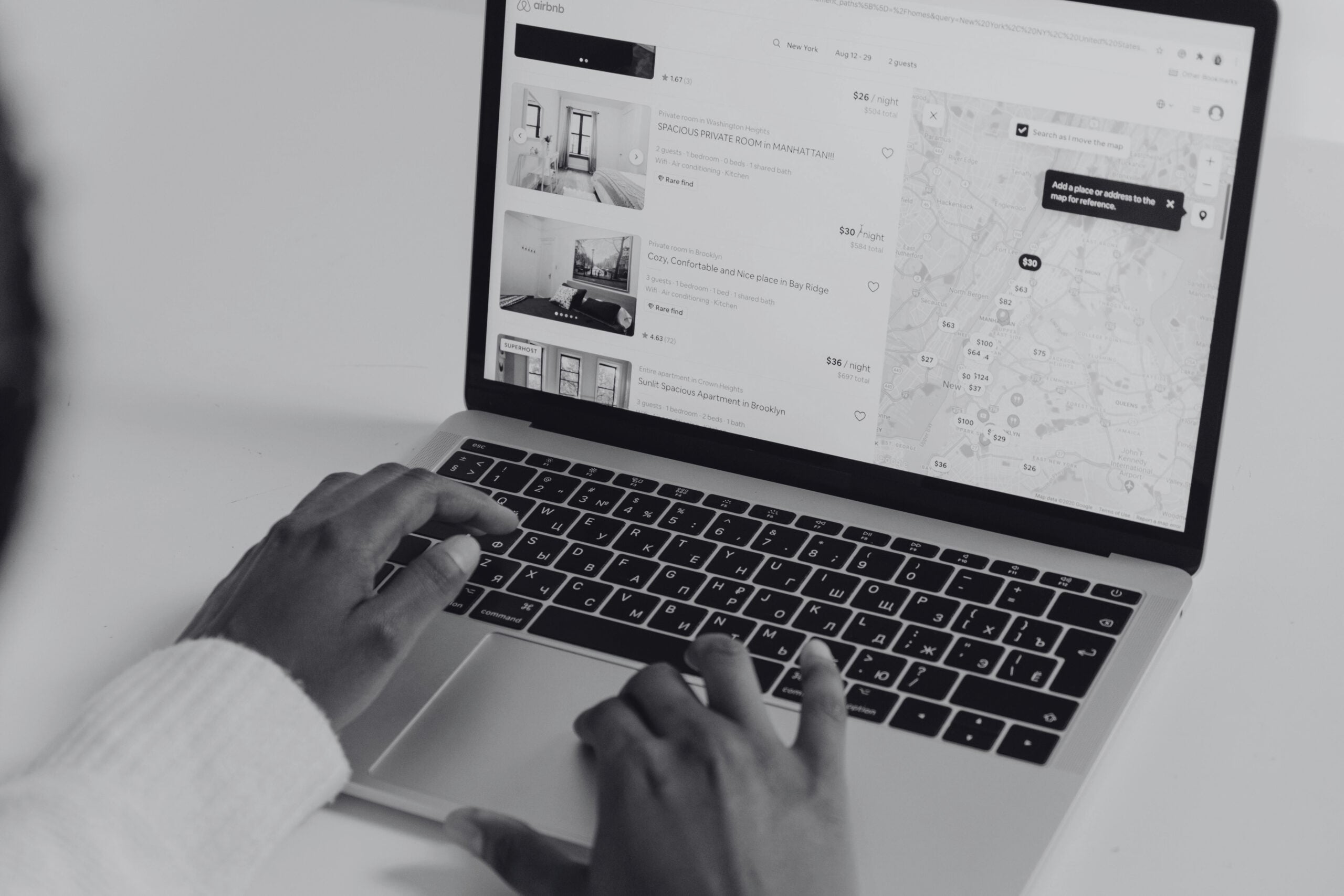 Laptop showing digital marketing for real estate agents