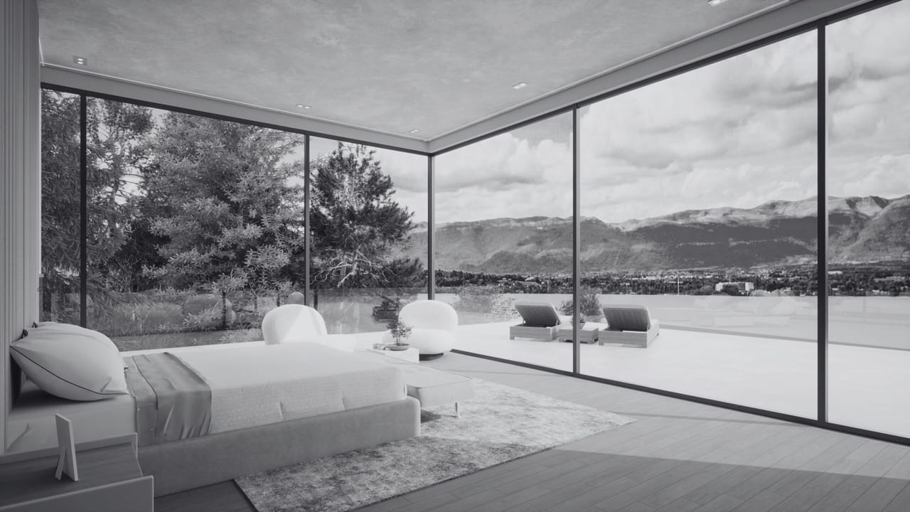 Luxury interior view used for real estate branding