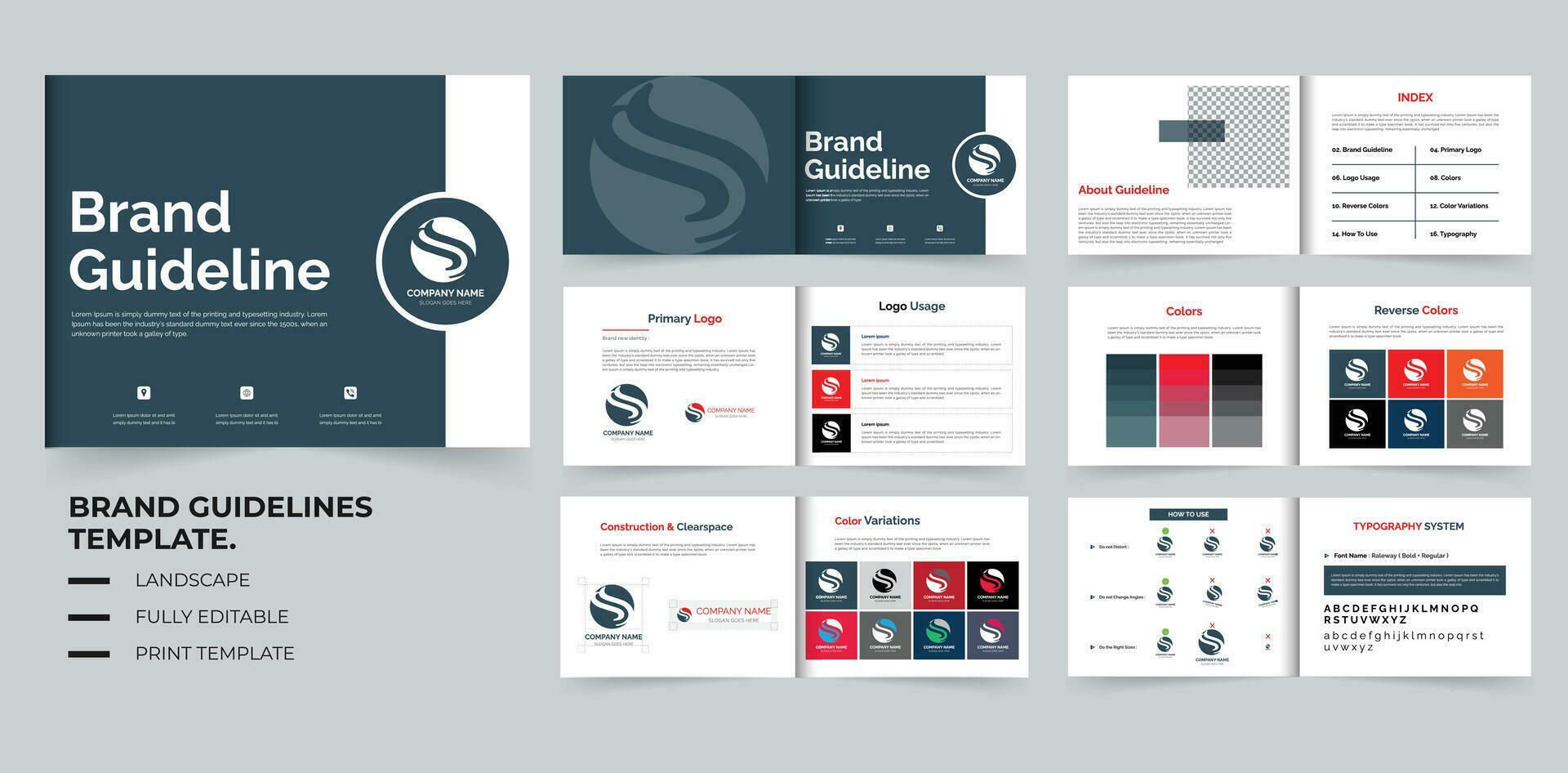 Real estate brand guidelines layout and design system