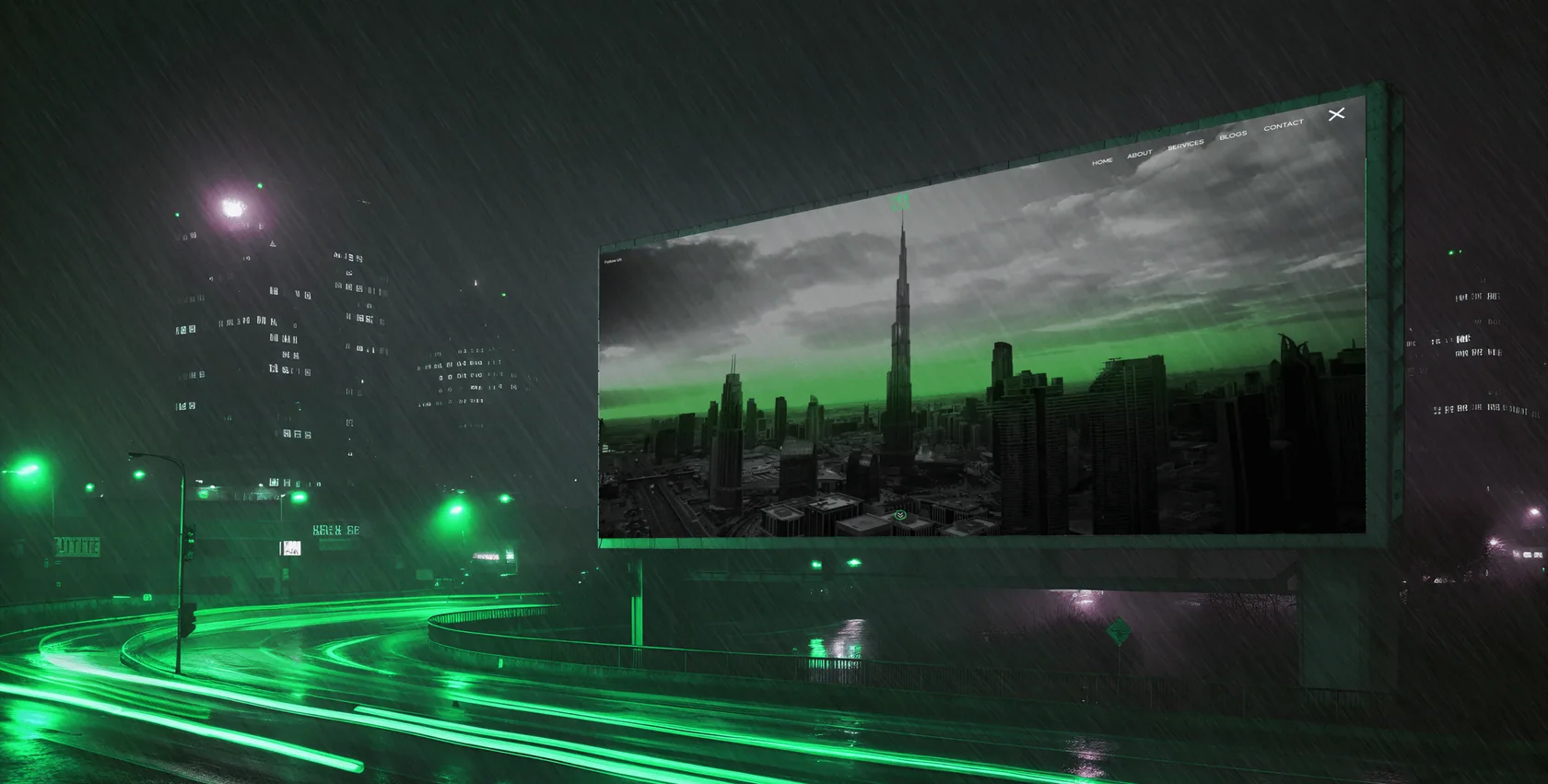 Creative real estate billboard advertising concept