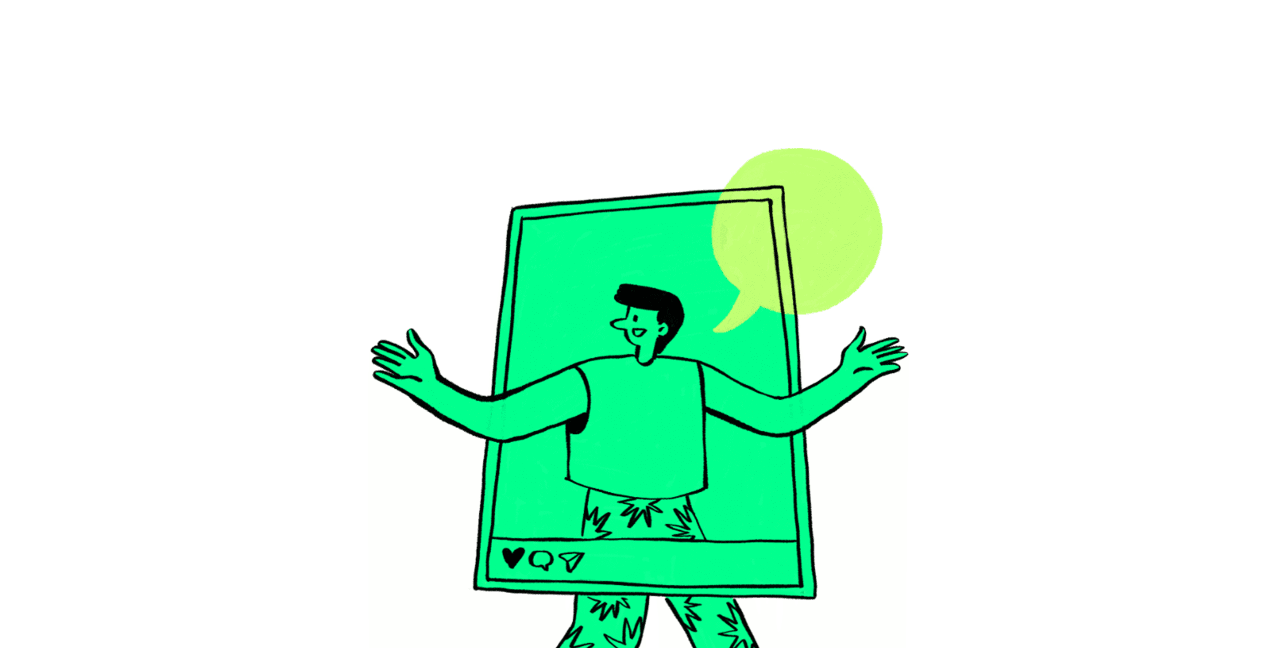 Person in a social media post frame, real estate social media engagement