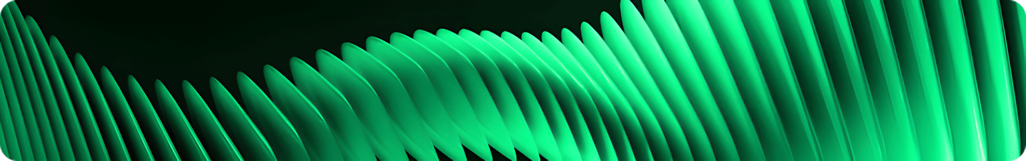 Green wave graphic, Mint & Co. website section divider