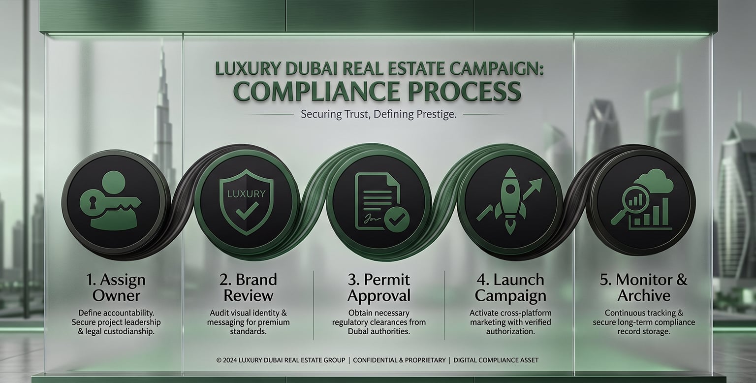 RERA compliance checklist steps for a Dubai developer property campaign