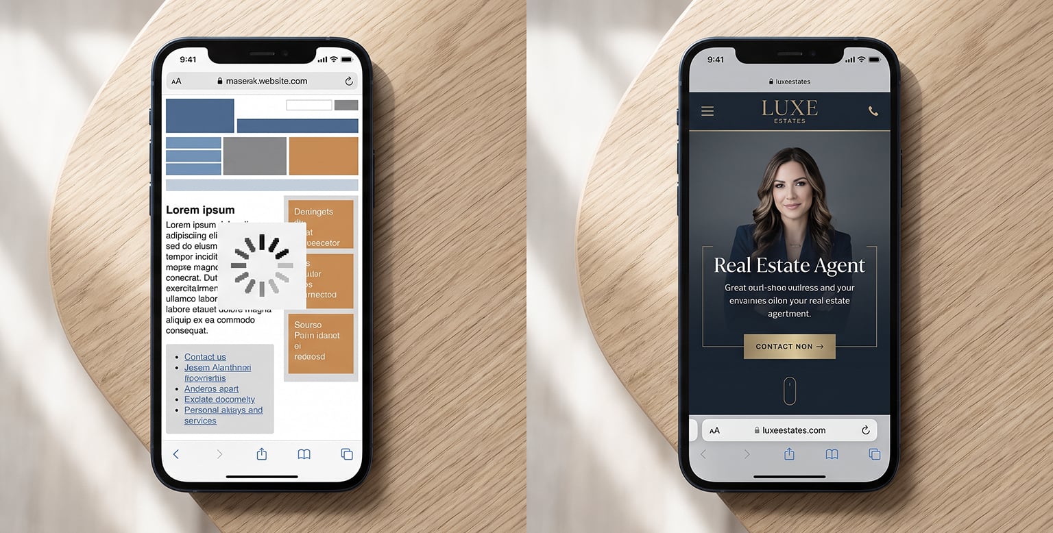 mobile-first luxury real estate website design for Dubai property buyer