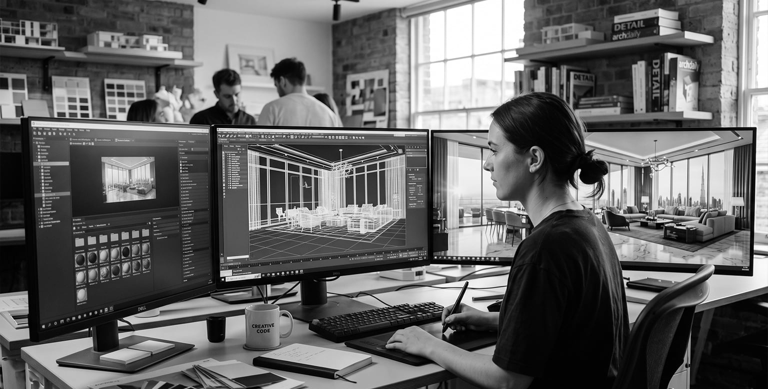 CGI rendering and walkthrough film production for a real estate development