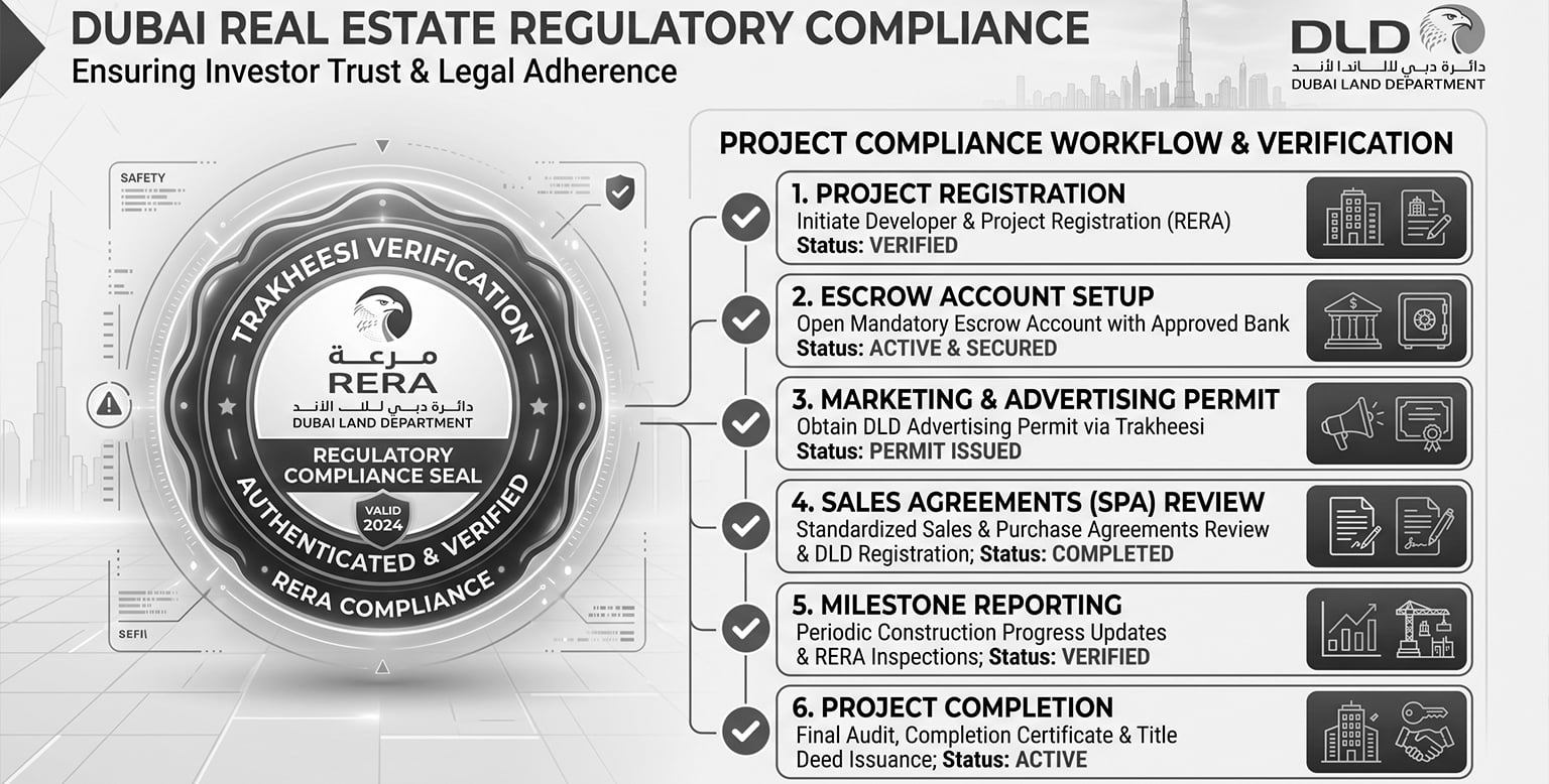 Trakheesi and RERA compliance checklist for a real estate marketing plan