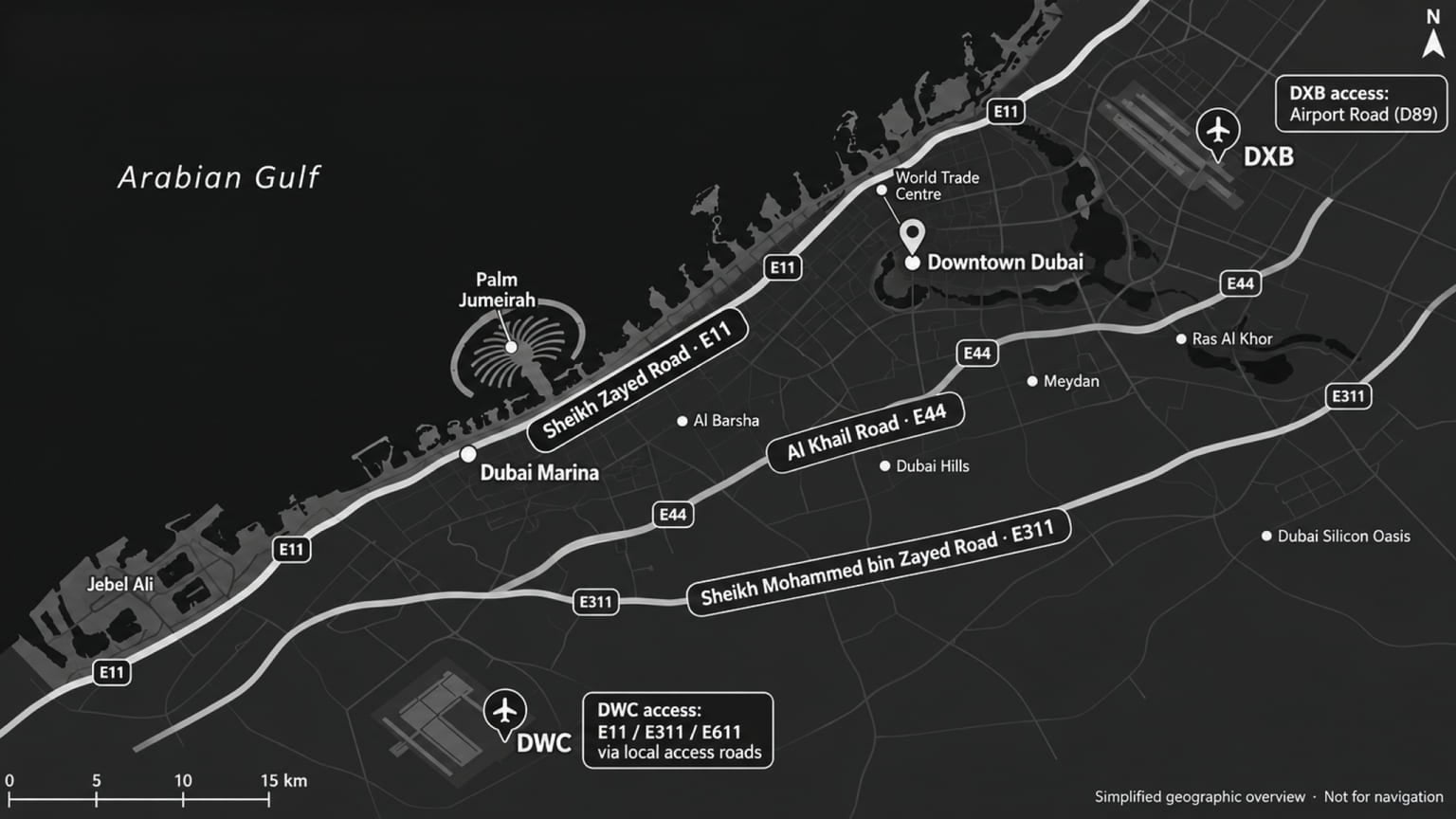 key billboard advertising locations in Dubai for real estate developers