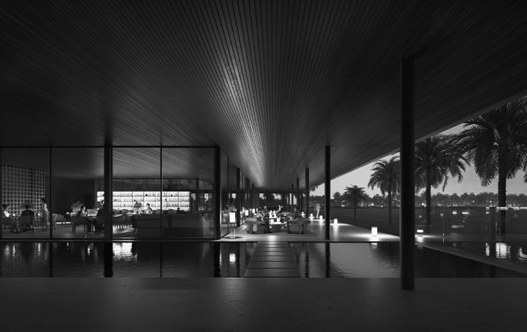 High-end property lighting reflecting luxury branding