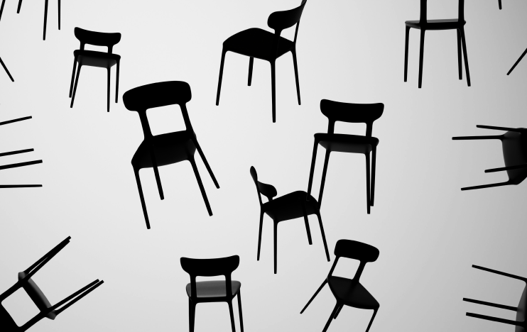 Minimal furniture layout used in luxury real estate branding