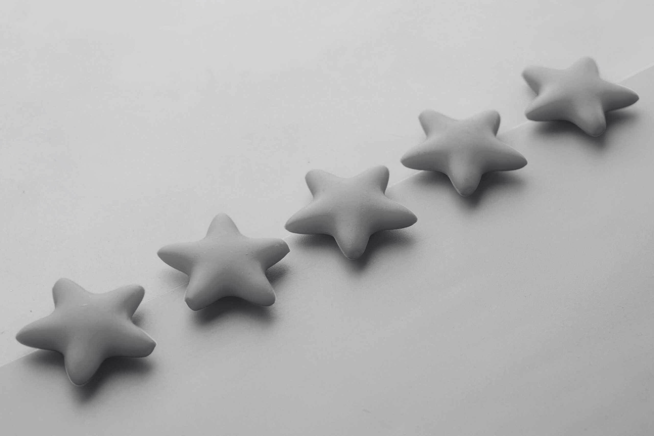 Star rating concept representing brand trust and value