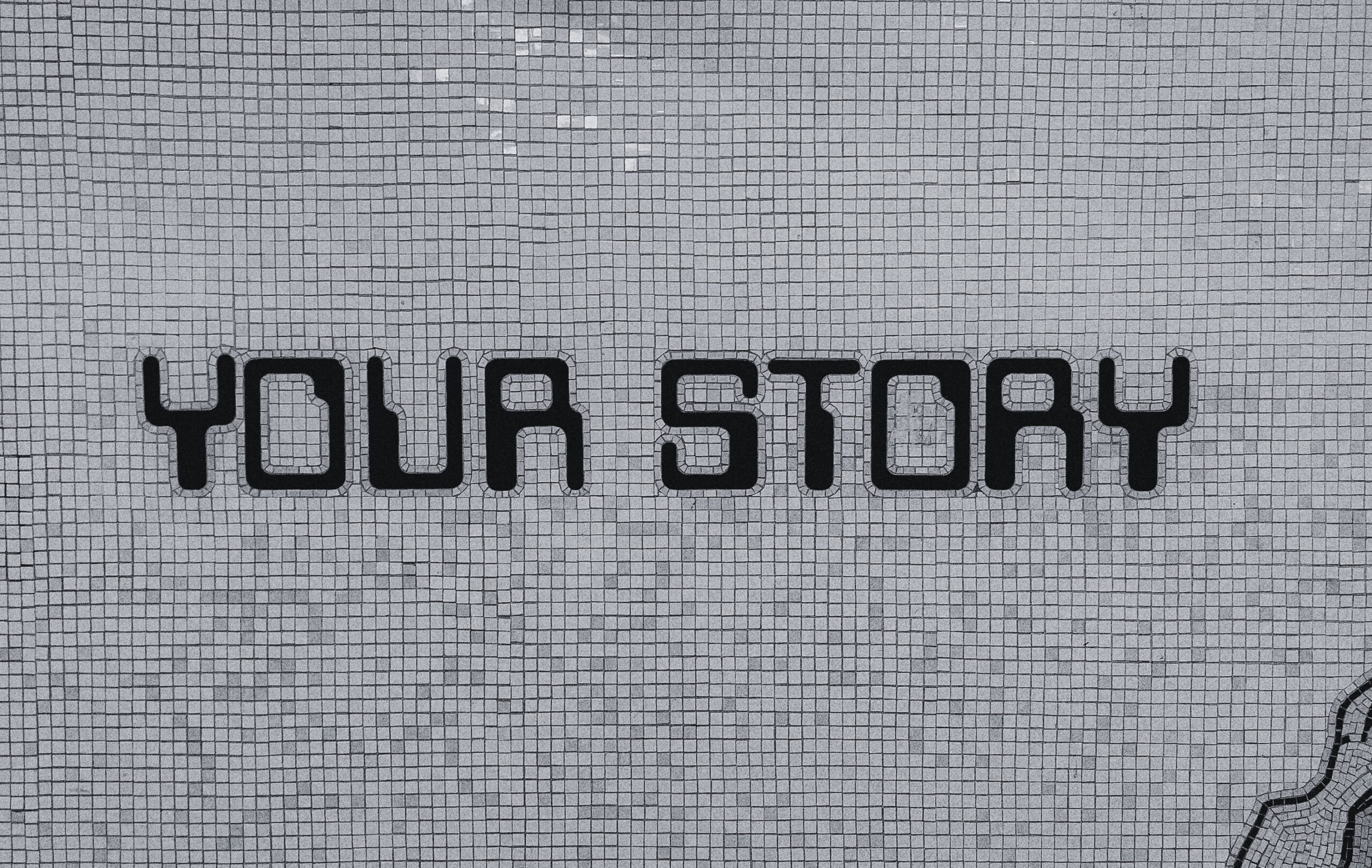 Your story message displayed on textured wall