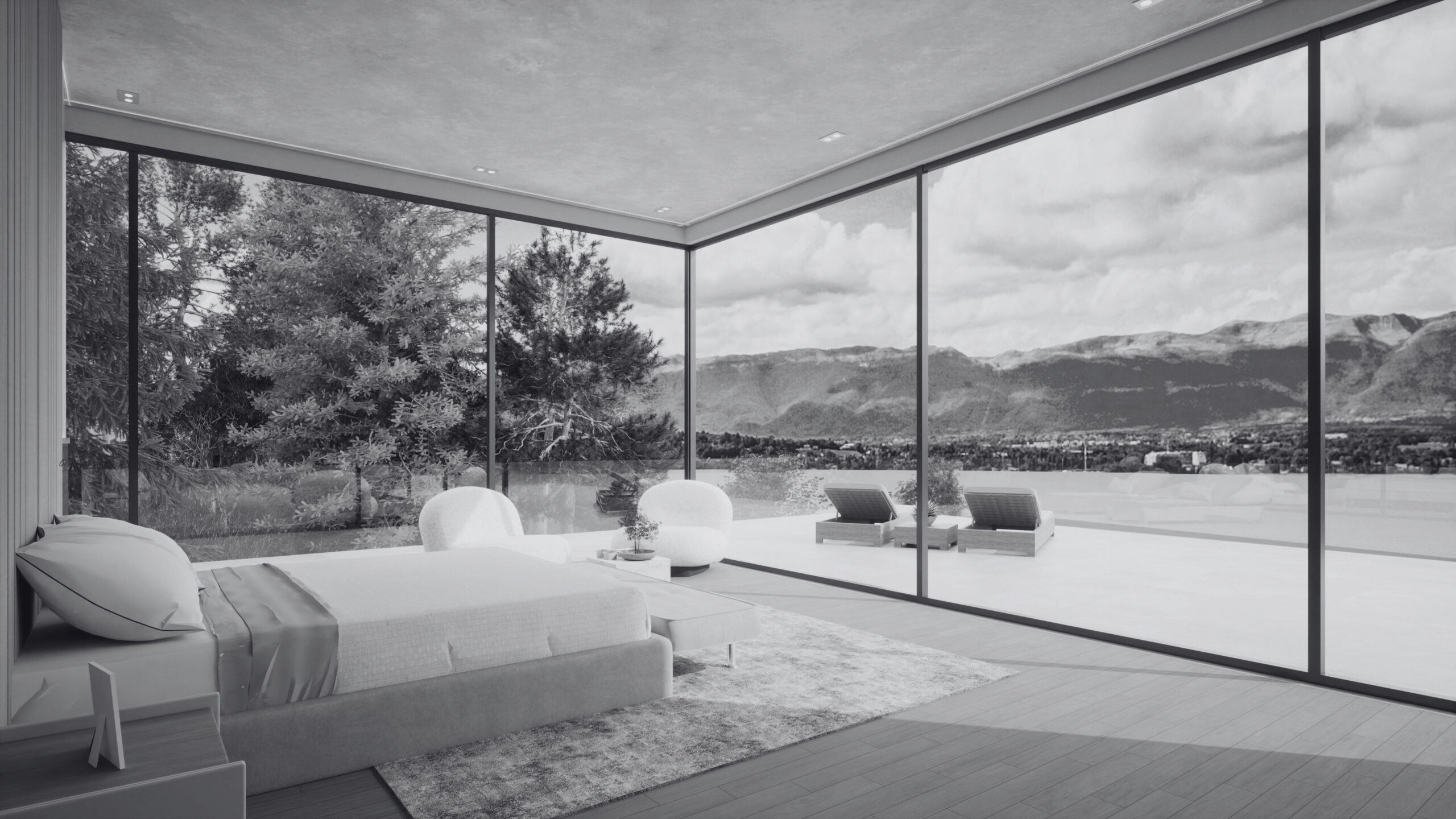 Luxury interior view used for real estate branding