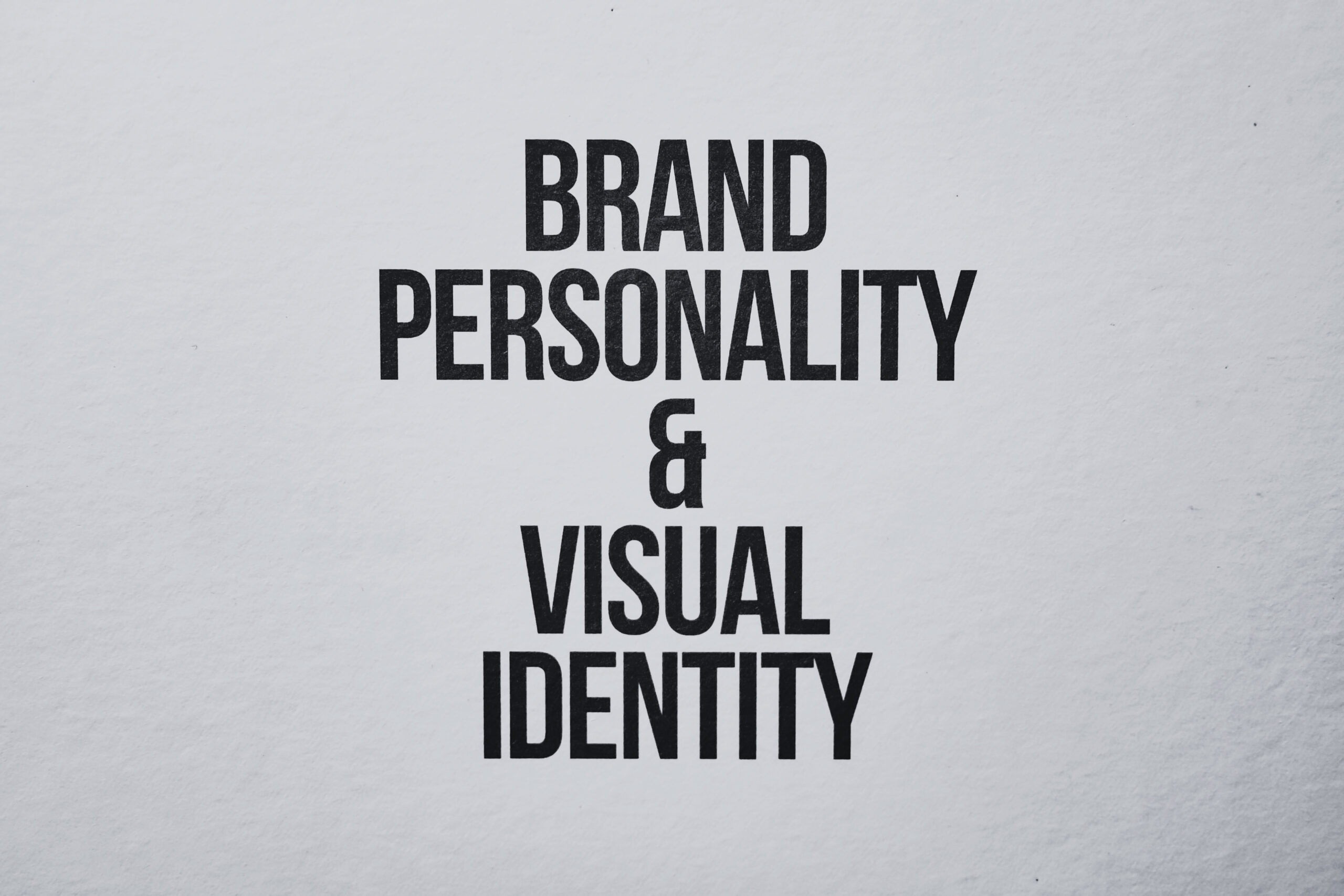 Brand personality and visual identity typography