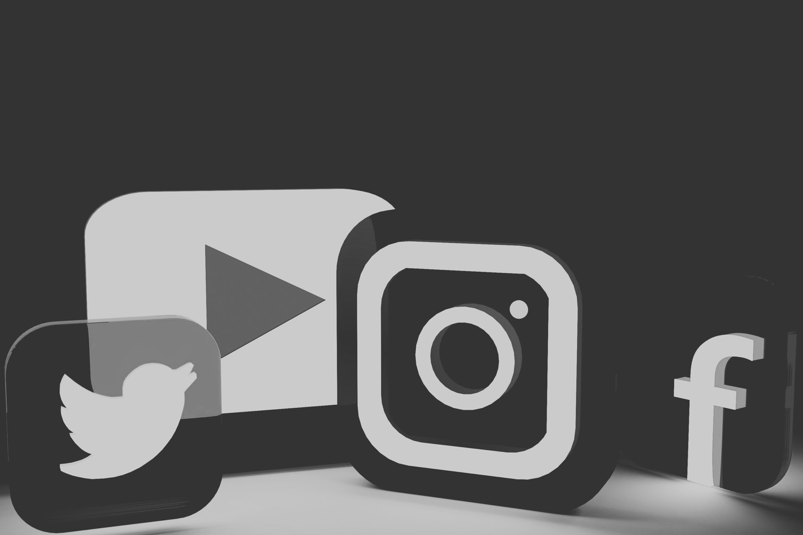 Social media icons representing real estate social media