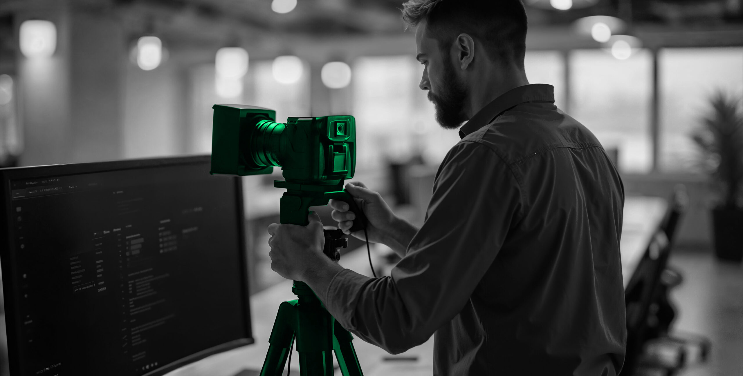 Video marketing setup for real estate agents at work