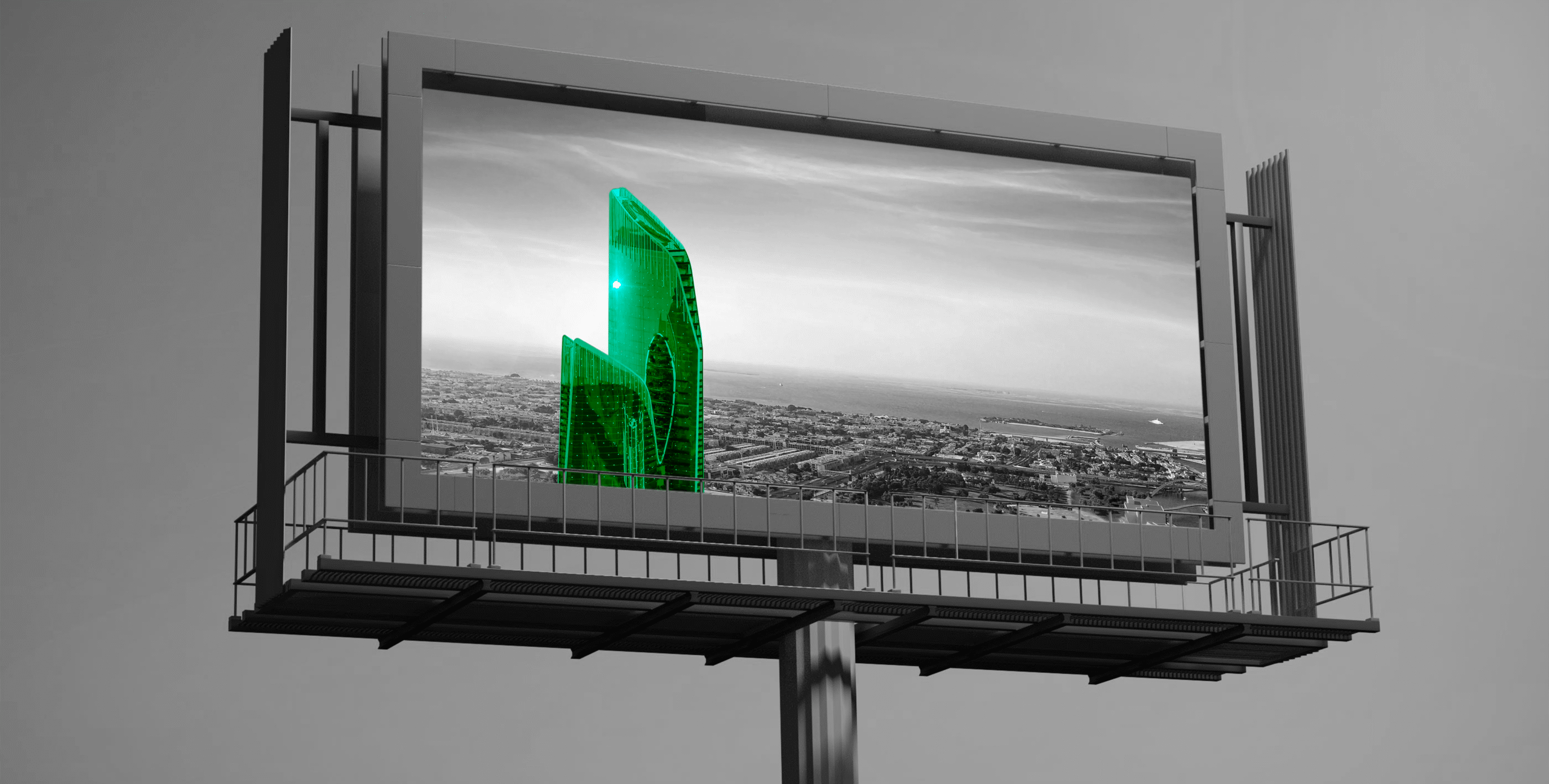 Digital OOH billboard used for real estate branding