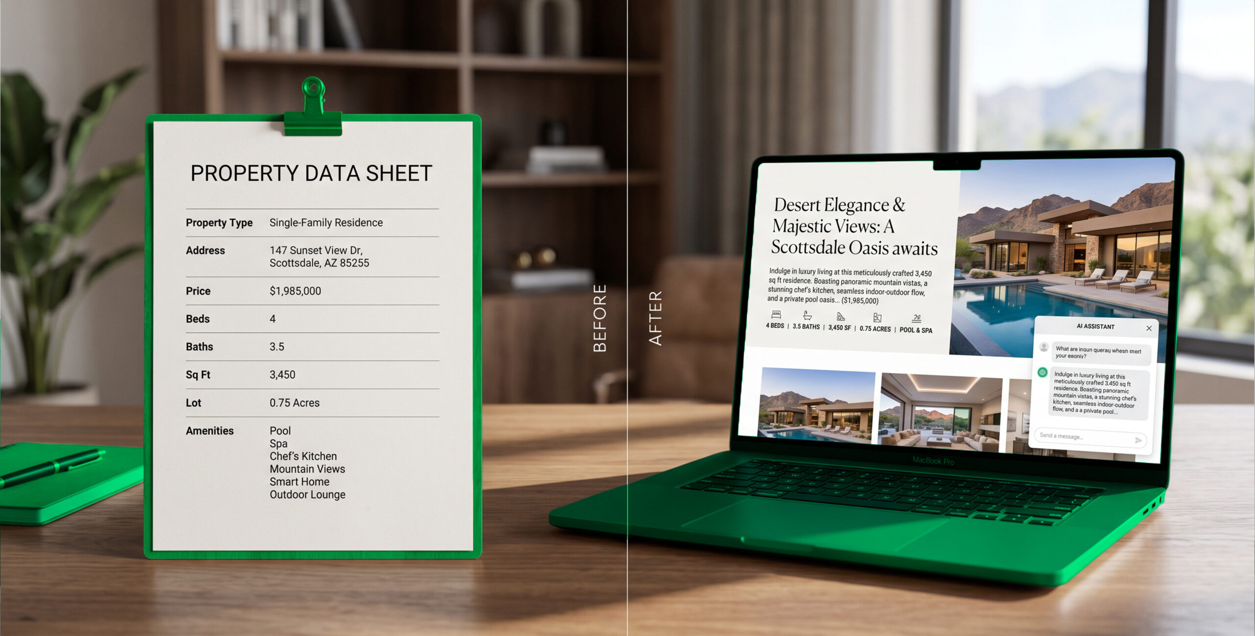 Dubai real estate agent qualifying a property lead on WhatsApp