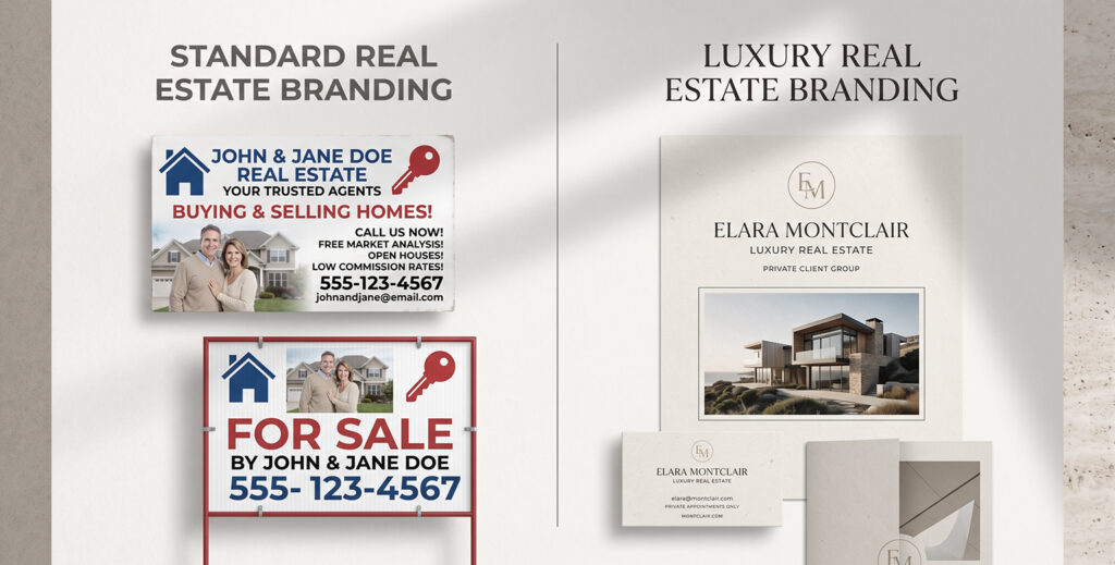 luxury vs standard real estate branding for agents