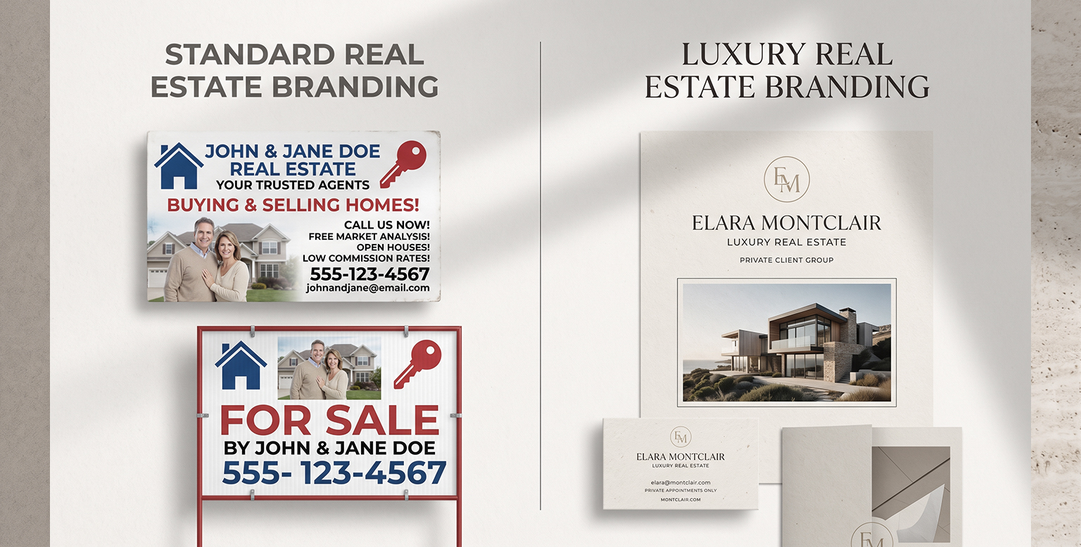 luxury vs standard real estate branding for agents