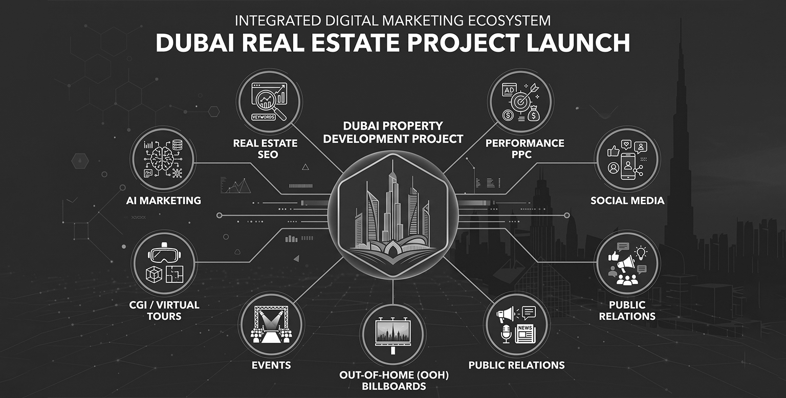 Core marketing channels used in property development campaigns