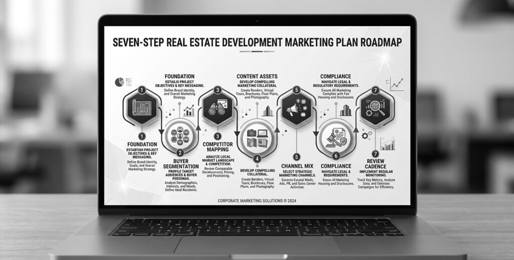 Seven-step real estate development marketing plan roadmap